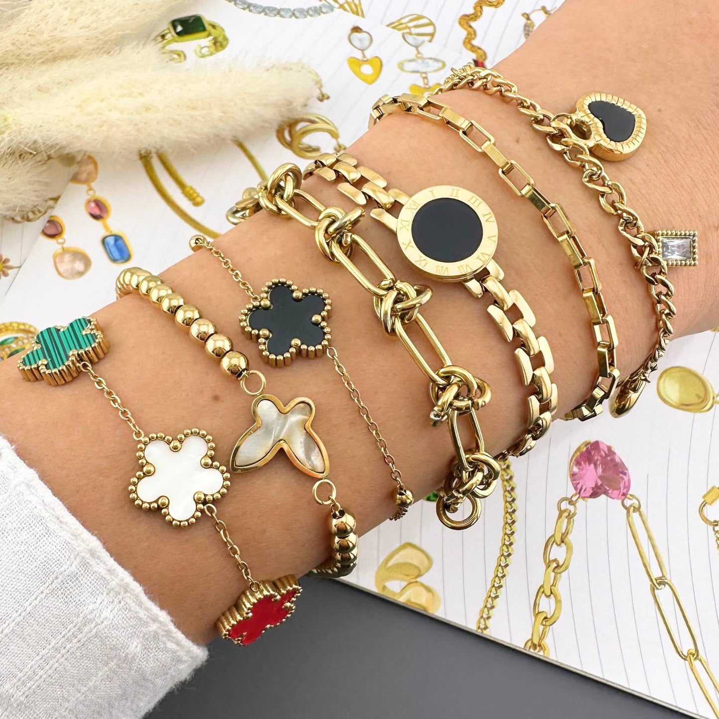 Bracelet 18k gold stainless steel