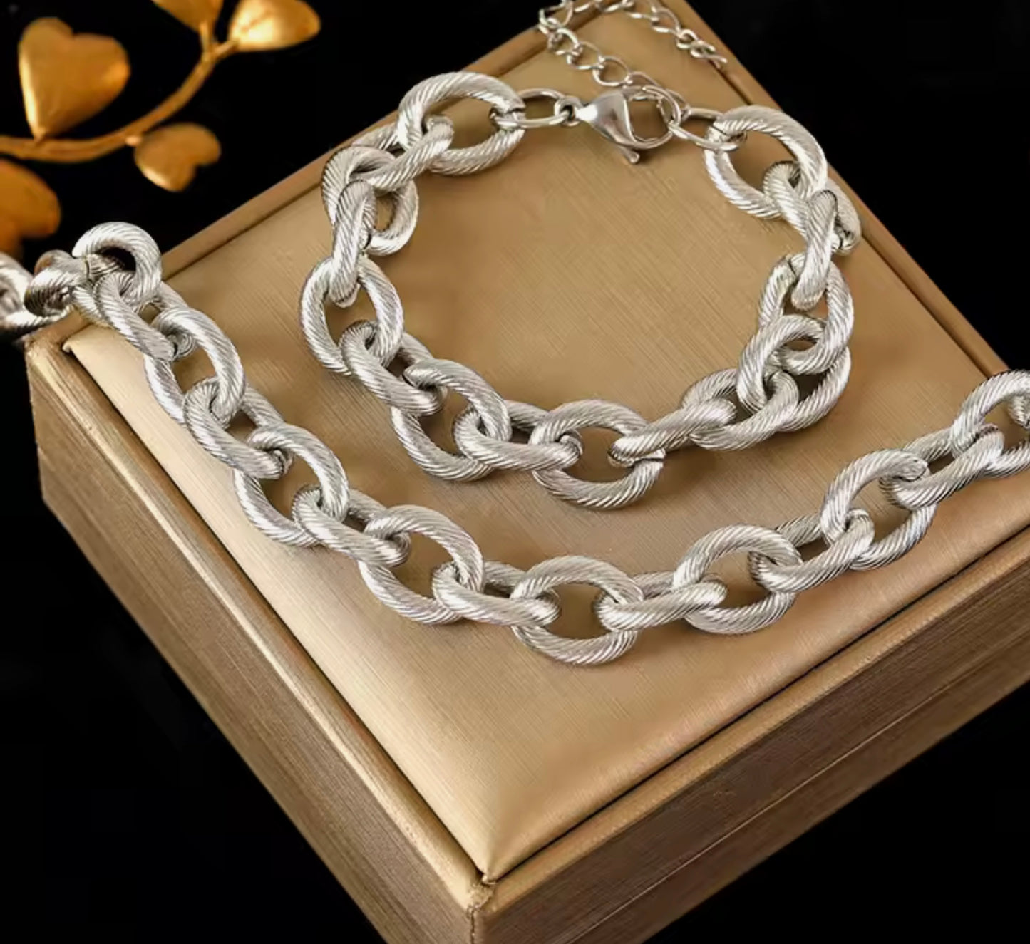 2Pcs set necklace and bracelet