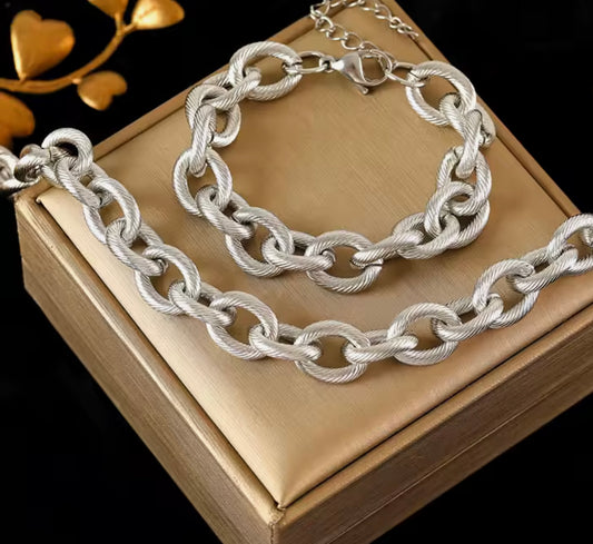 2Pcs set necklace and bracelet